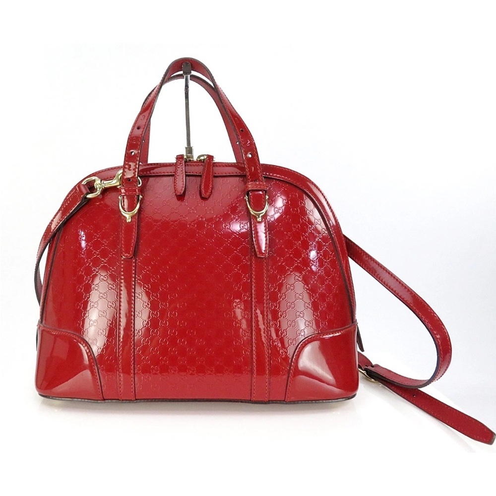 Gucci Glossy Red Satchel Bag - Picture 2 of 16